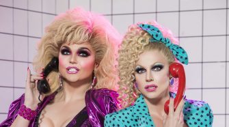 Courtney Act & Vanity Posing together